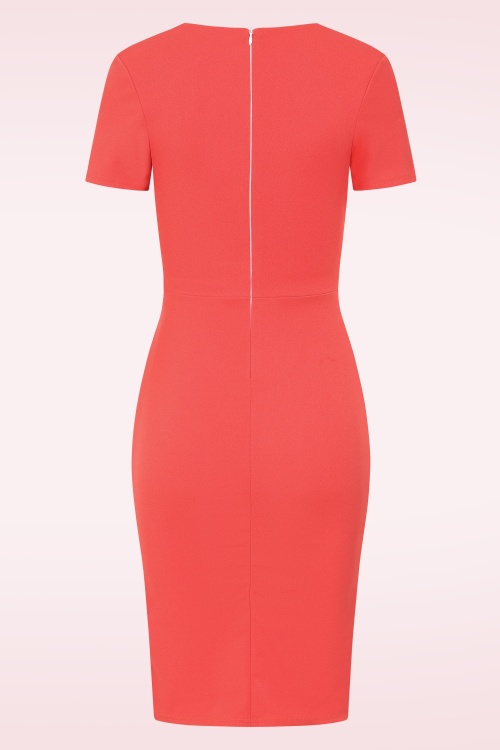 Vintage Chic for Topvintage - Topvintage exclusive ~ Rita pencil jurk in cayenne  3