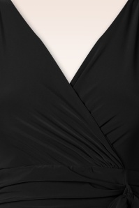 Vintage Chic for Topvintage - Topvintage exclusive ~ Stella ruffles pencil jurk in zwart 3