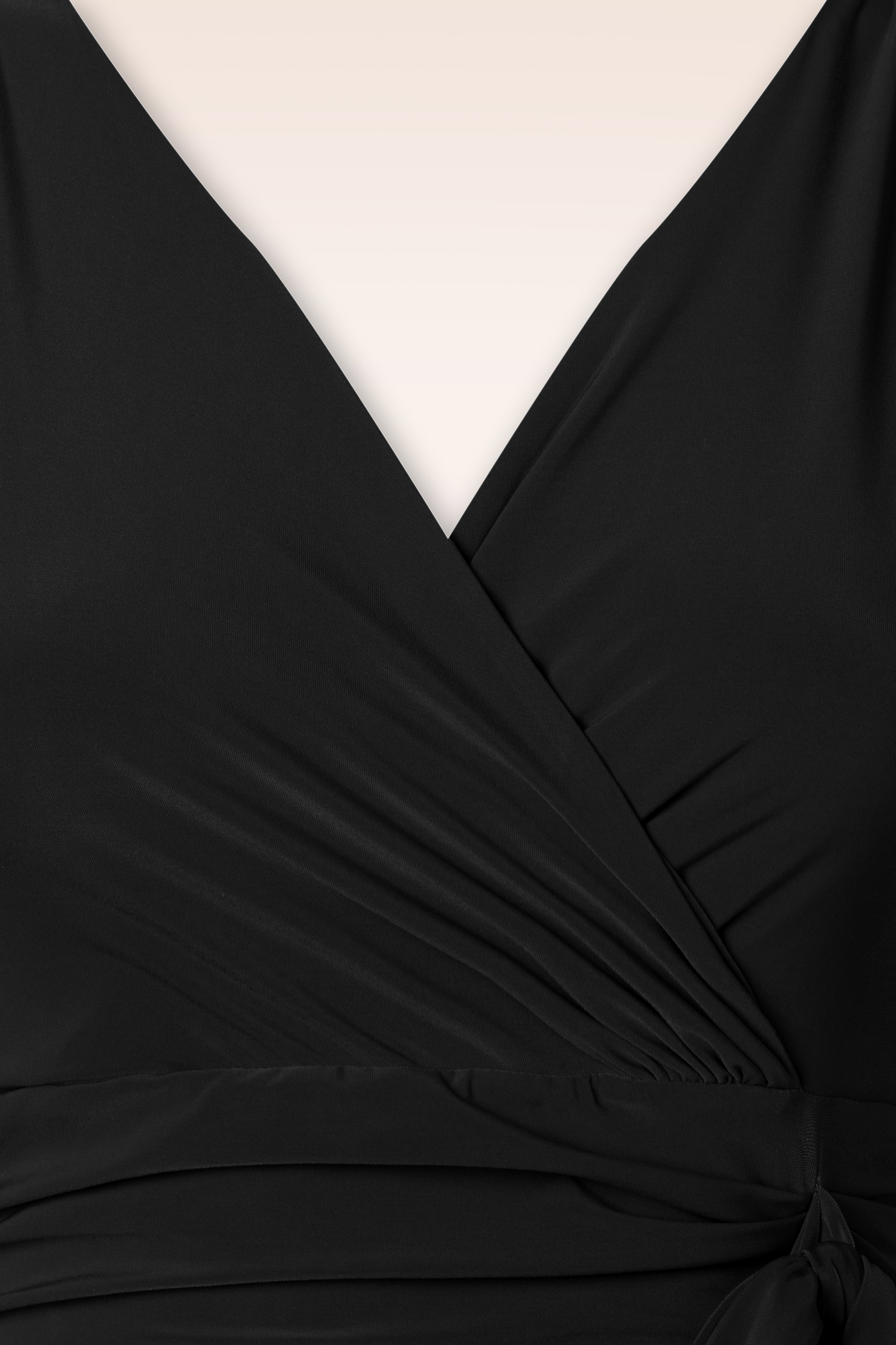 Vintage Chic for Topvintage - Topvintage exclusive ~ Stella ruffles pencil jurk in zwart 3