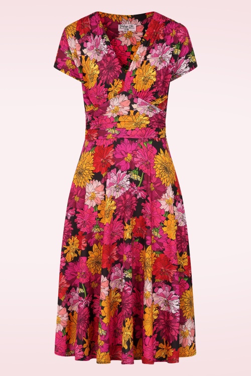 Vintage Chic for Topvintage - Topvintage exclusive ~ Sarah Slinky swing jurk in navy