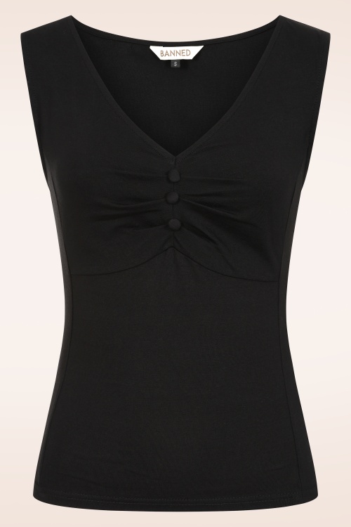 Banned Retro - Elaine top in zwart 2