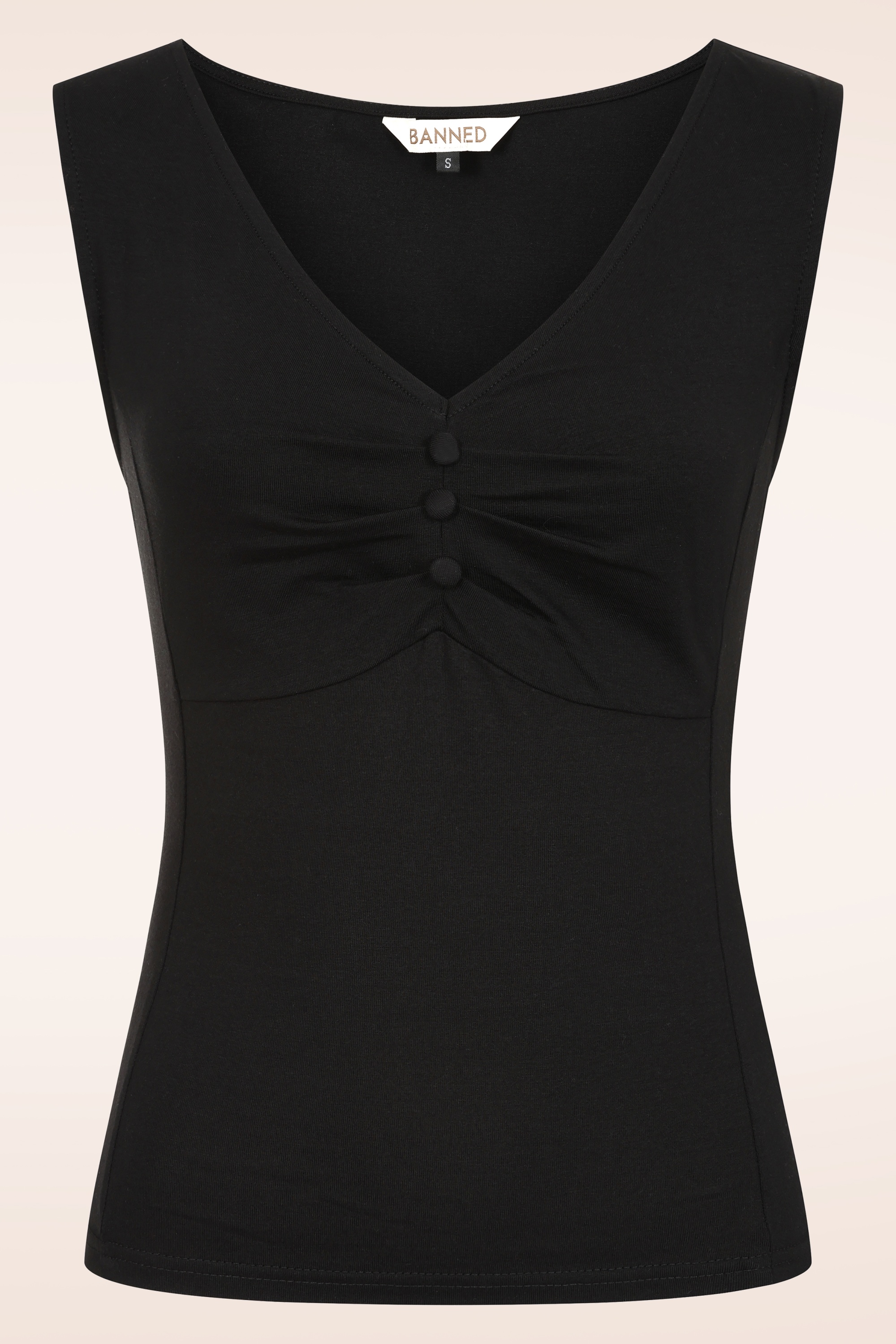 Banned Retro - Elaine top in zwart 2