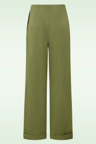 Banned Retro - Ottavia pantalon in olijfgroen 5