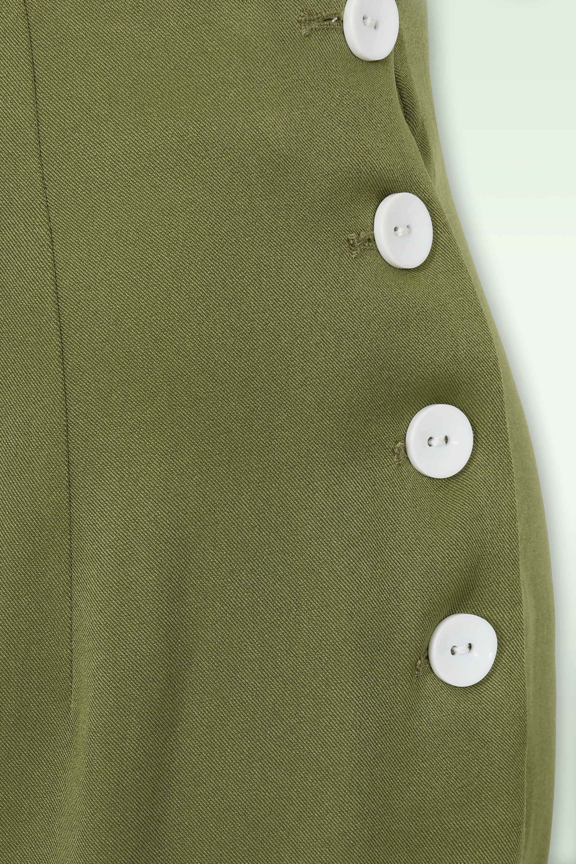 Banned Retro - Ottavia pantalon in olijfgroen 3