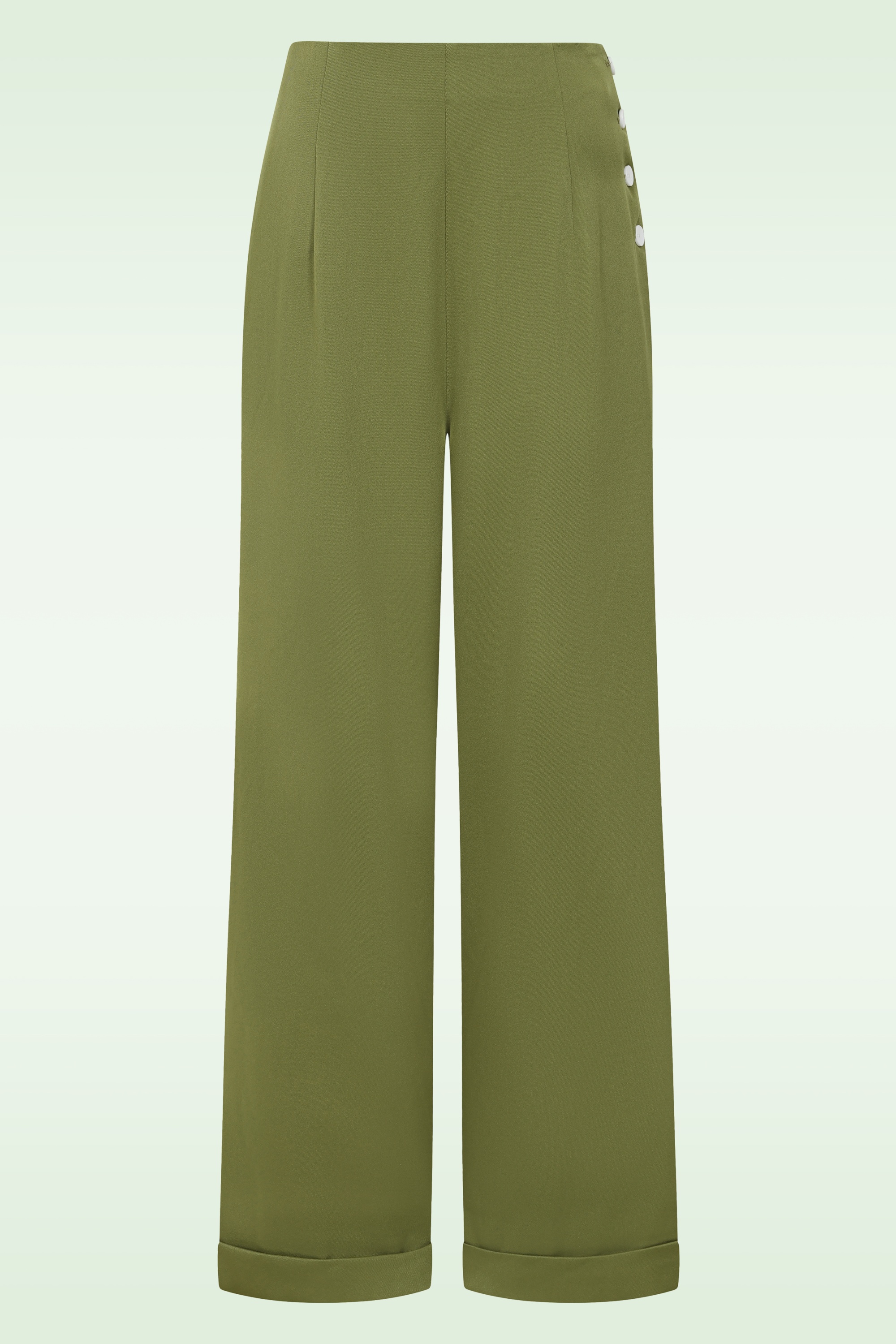 Banned Retro - Ottavia pantalon in olijfgroen