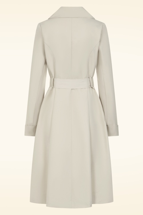 Banned Retro - Anita trenchcoat in beige  5