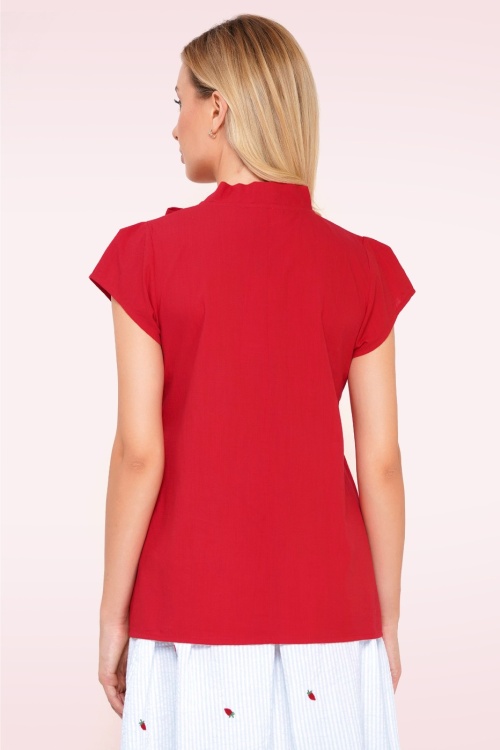 Circus - Anna katoenen blouse in rood 3