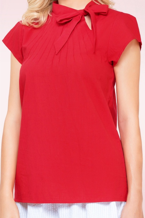 Circus - Anna katoenen blouse in rood 2