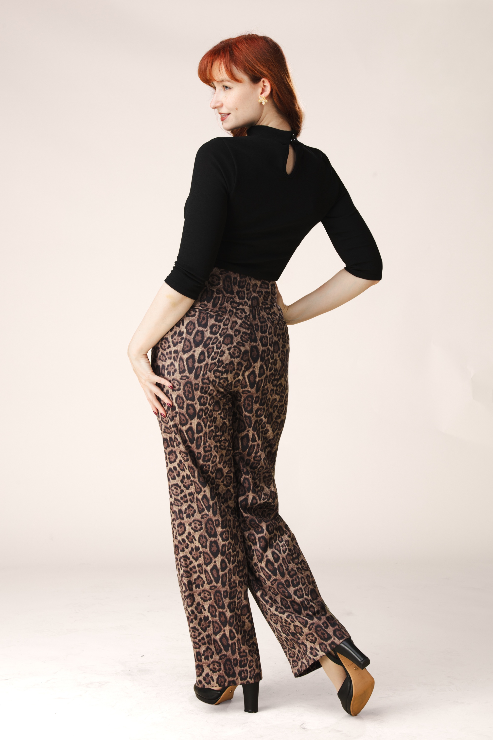 Topvintage Boutique Collection - Topvintage exclusive ~ Jazzy pantalon in luipaard 4