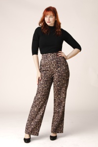 Topvintage Boutique Collection - Topvintage exclusive ~ Jazzy pantalon in luipaard