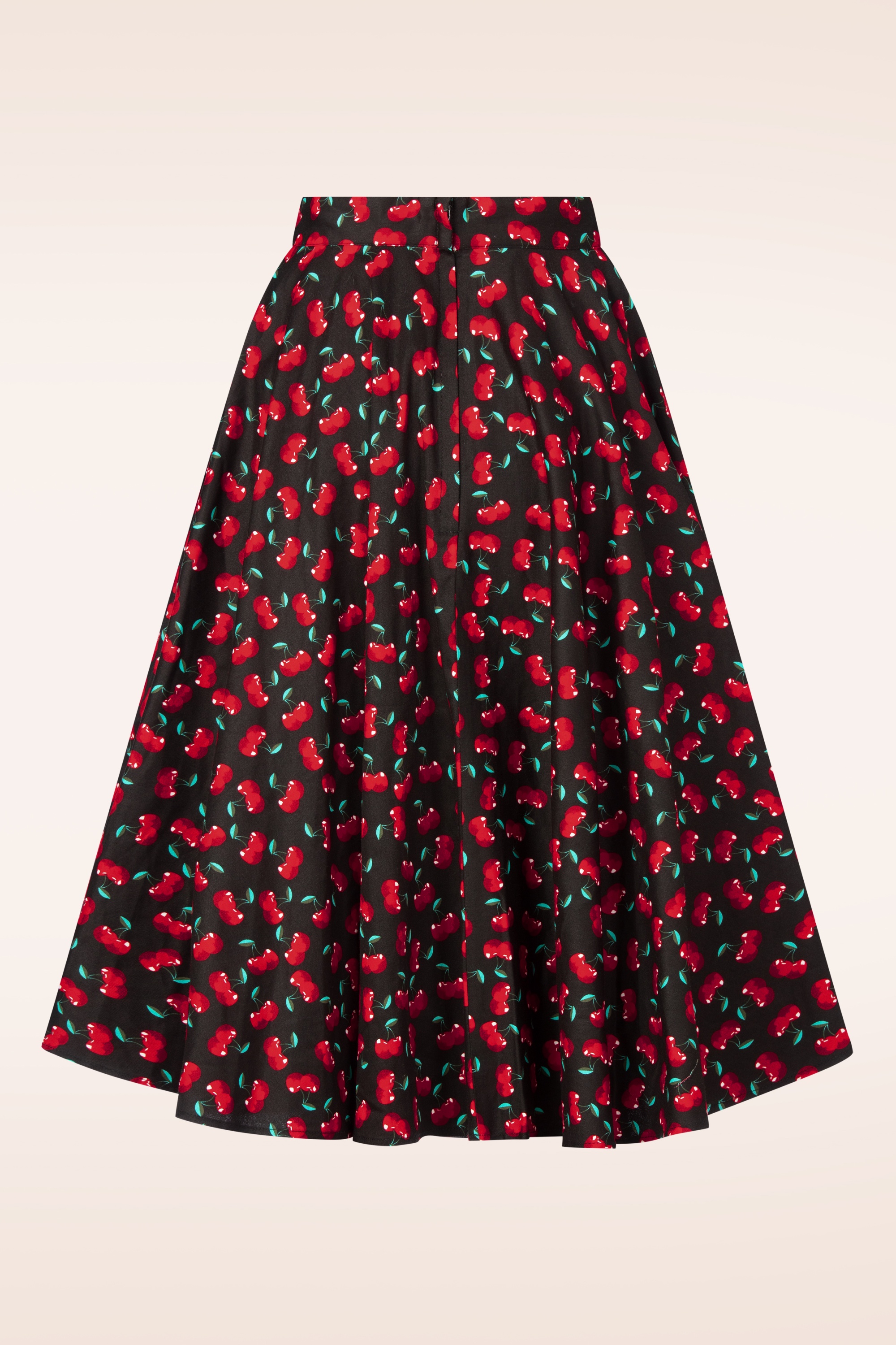 Topvintage Boutique Collection - Topvintage exclusive ~ Shelvia Cherry swing rok in zwart 6