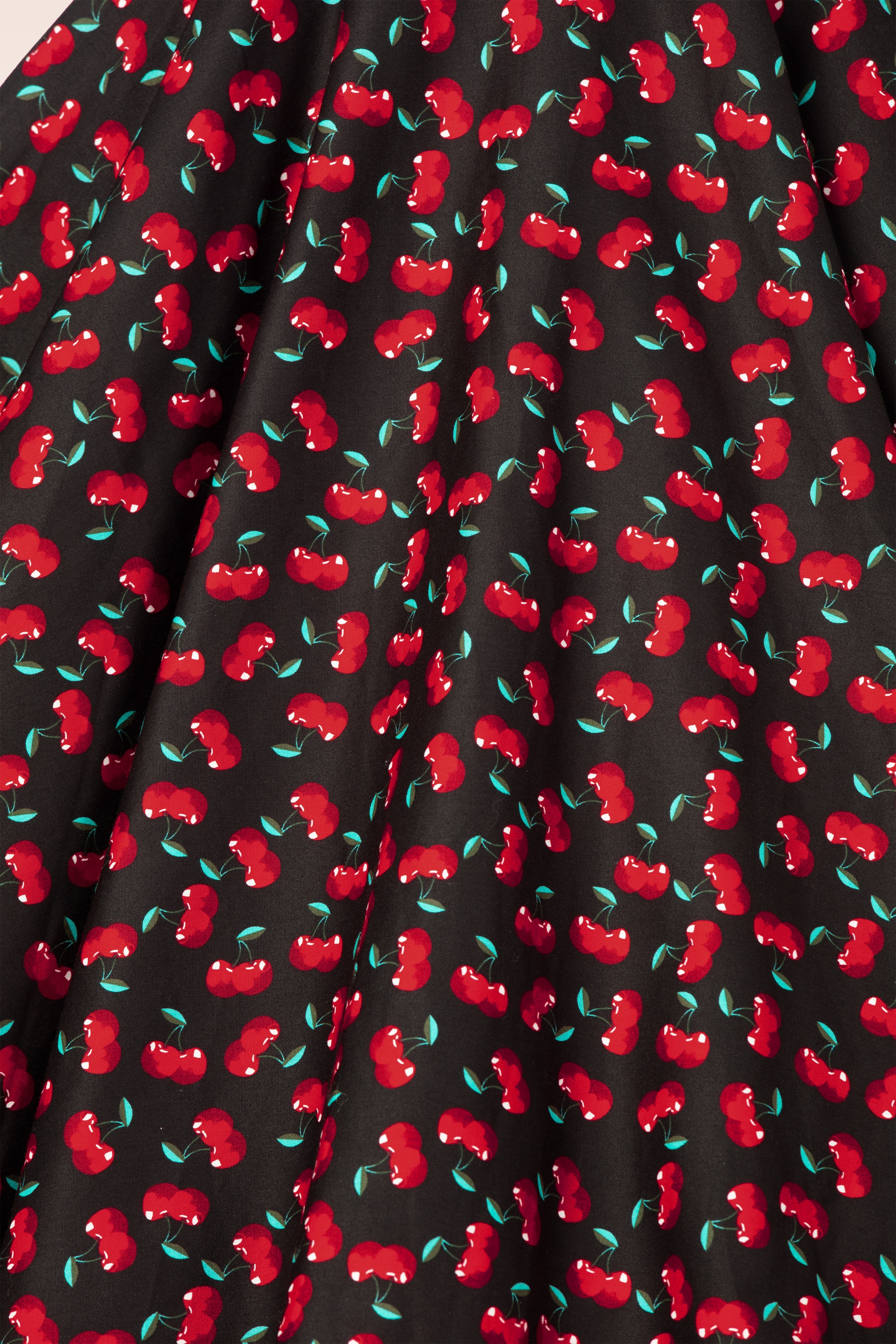 Topvintage Boutique Collection - Topvintage exclusive ~ Shelvia Cherry swing rok in zwart 4