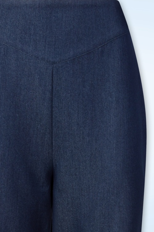 Topvintage Boutique Collection - Topvintage exclusive ~ Livia pantalon in marineblauw 3