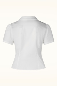 Topvintage Boutique Collection - Topvintage Exclusive ~ Indra blouse in gebroken wit 6