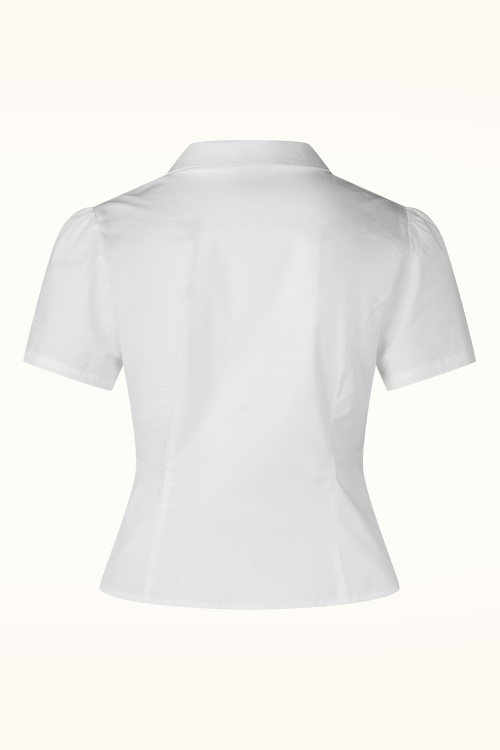 Topvintage Boutique Collection - Topvintage Exclusive ~ Indra blouse in gebroken wit 6