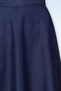 Topvintage Boutique Collection - Topvintage exclusive ~ Sylvie a-lijn rok in marineblauw 3