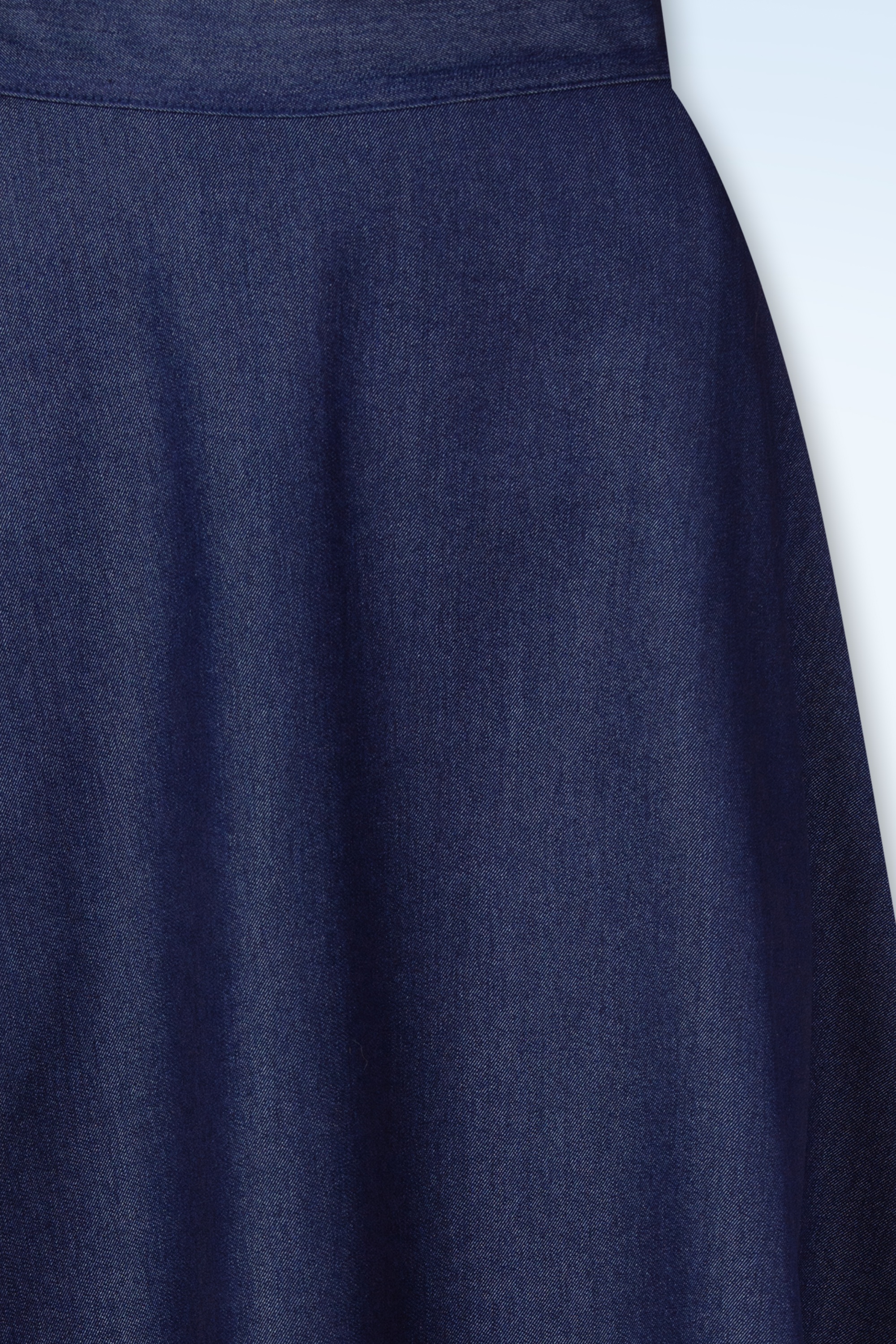 Topvintage Boutique Collection - Topvintage exclusive ~ Sylvie a-lijn rok in marineblauw 3