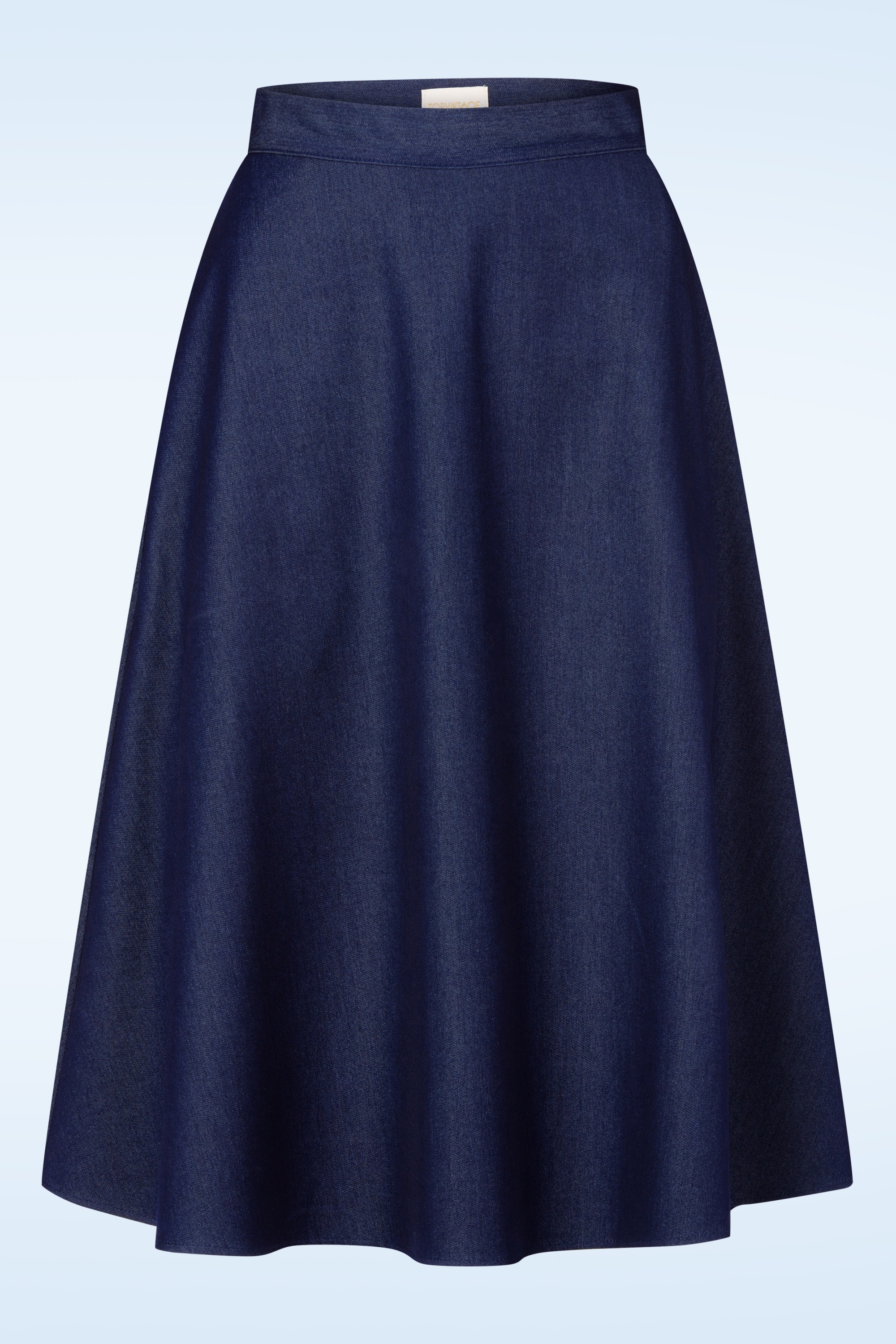 Topvintage Boutique Collection - Topvintage exclusive ~ Sylvie a-lijn rok in marineblauw 2