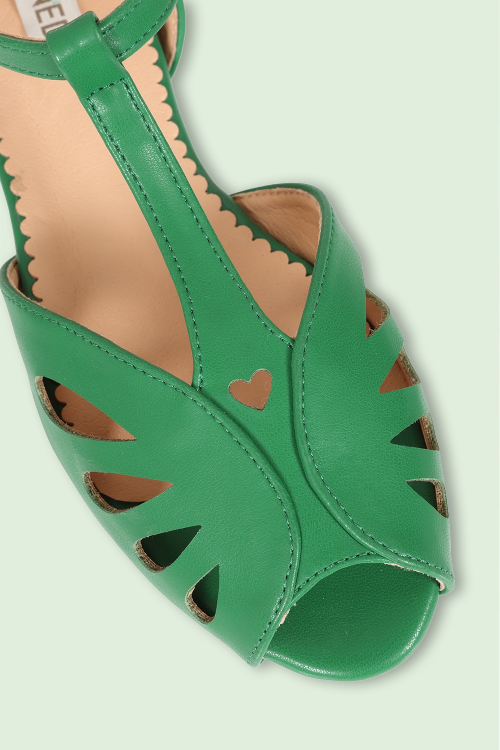 Banned Retro - Secret Love flats in groen 2