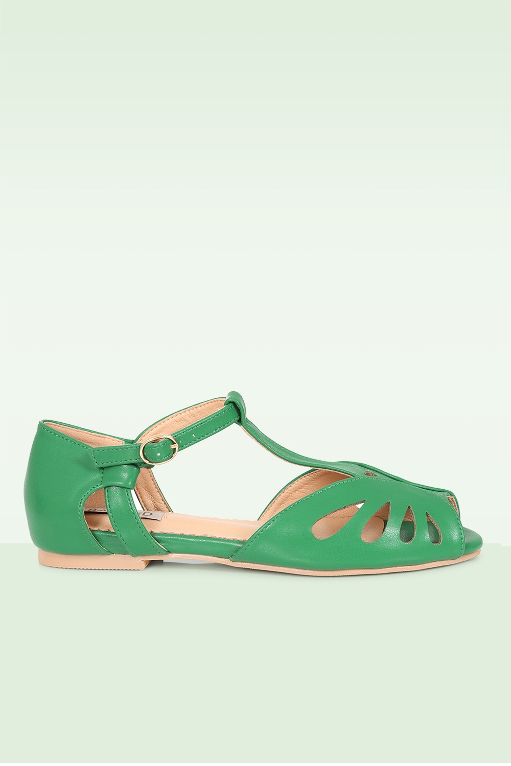 Banned Retro - Secret Love flats in groen