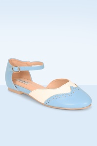 Banned Retro - Dapper Dancemates flats in babyblauw 3