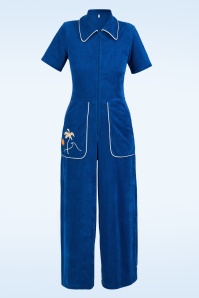 Blutsgeschwister - Renée Love Twist jumpsuit in summer 1970 blauw