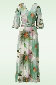 K-Design - Petal Promise maxi jurk in gebroken wit en multi