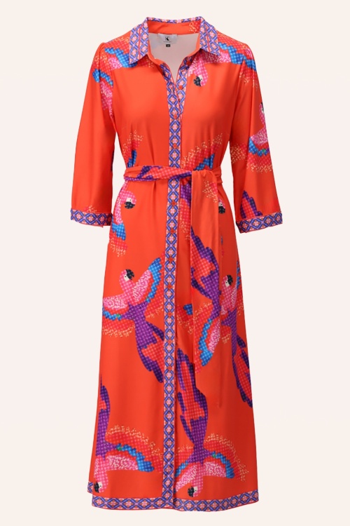 K-Design - Ara Soleil maxi jurk in oranje