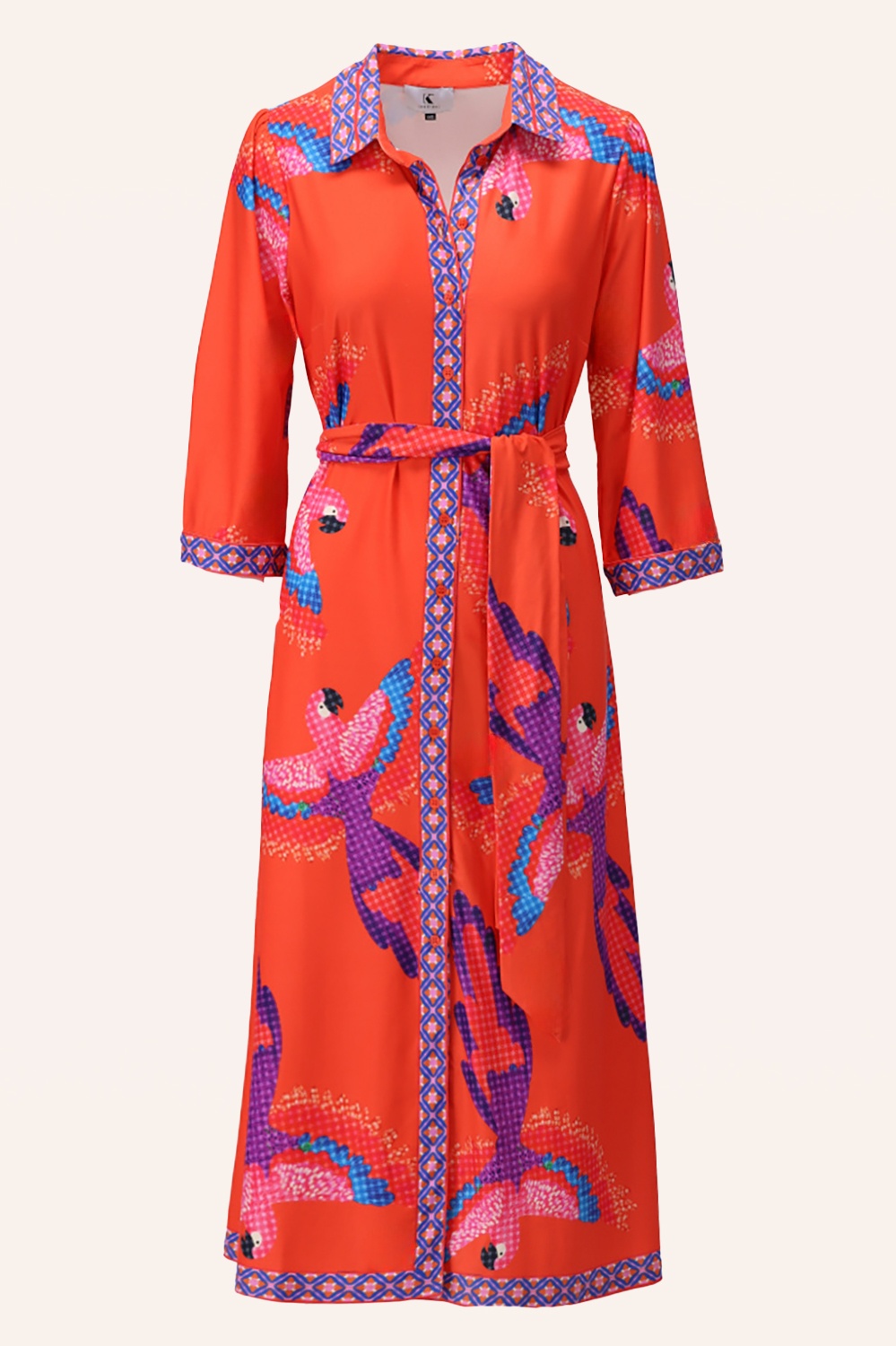 K-Design - Ara Soleil maxi jurk in oranje