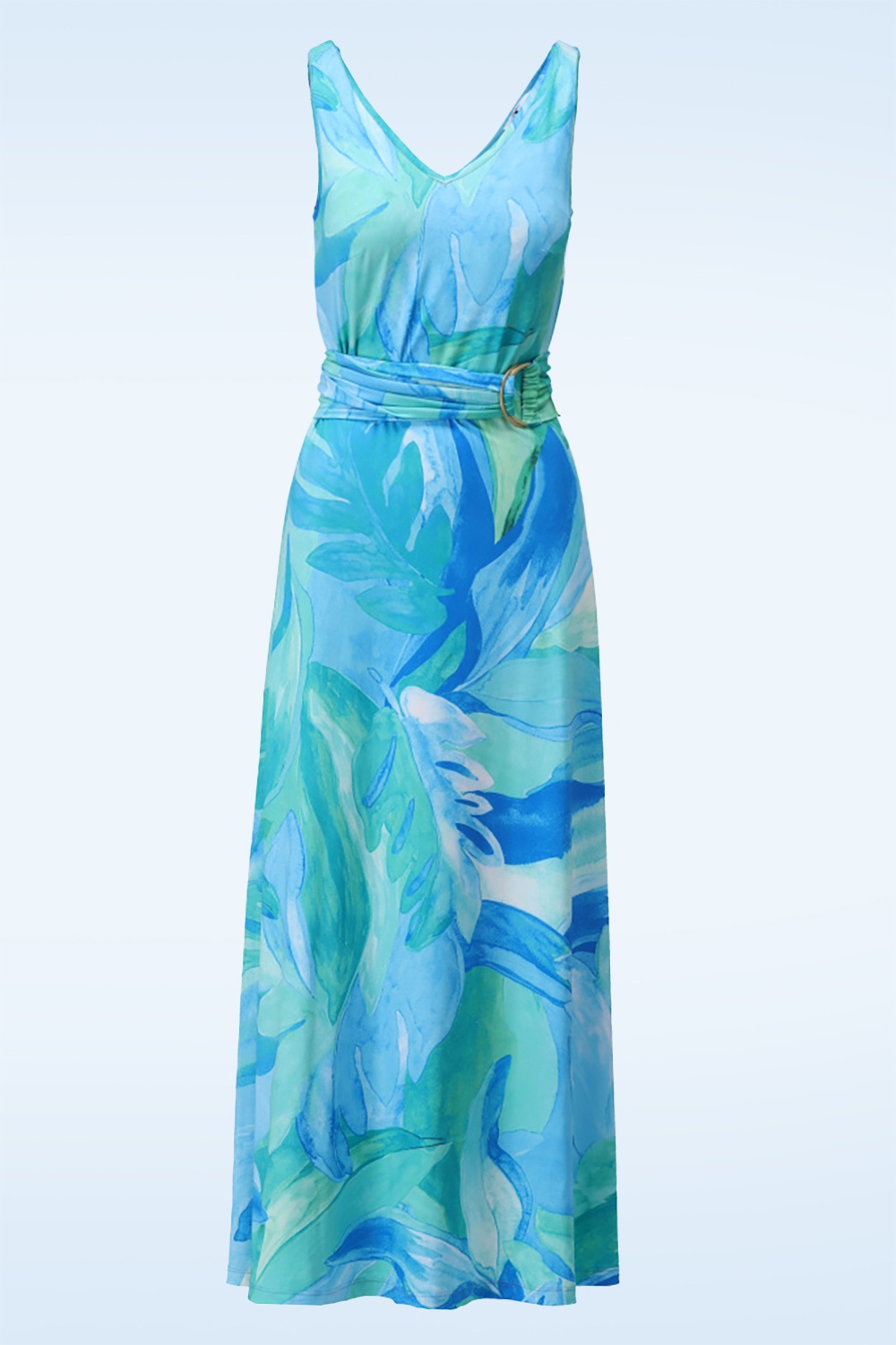 K-Design - Lucia maxi jurk in blauw