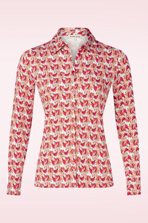 Surkana - Sara lange mouw blouse in multi