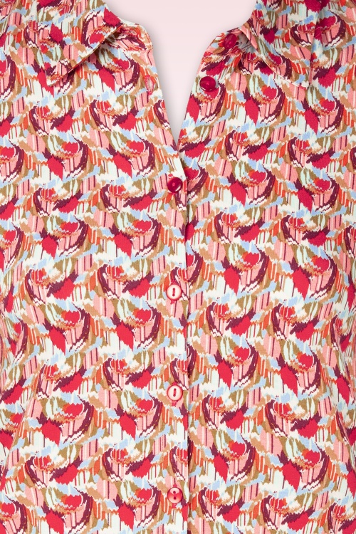 Surkana - Sara lange mouw blouse in multi 2