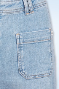 Surkana - Maureen wide leg broek in hemelsblauw 2