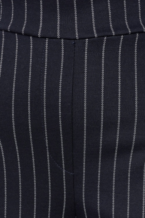 Vintage Chic for Topvintage - Topvintage exclusive ~ Bonnie pinstripe pantalon in marineblauw 2