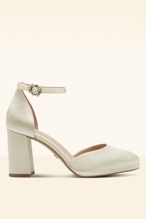 Tamaris - I Do Satin pumps in pearly crème