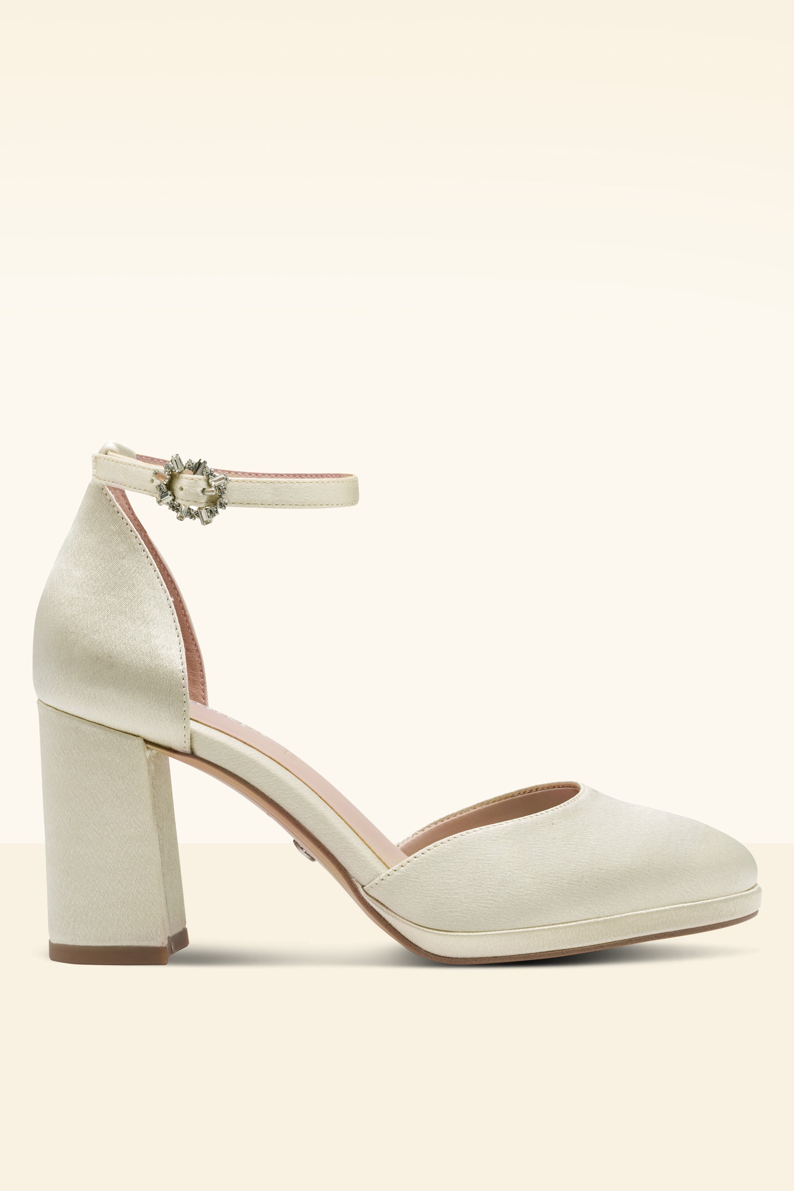 Tamaris - I Do Satin pumps in pearly crème