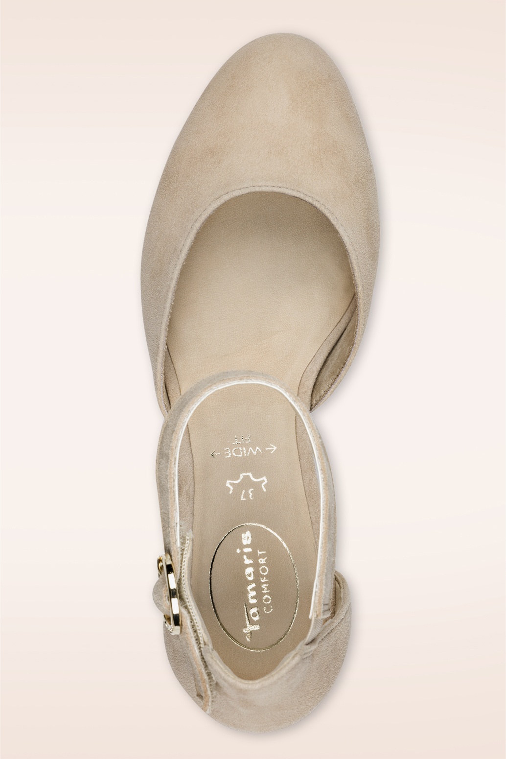 Tamaris - Tiffany Suede pumps in beige 3