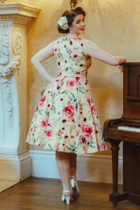 Hearts & Roses - Johanna Rose swing jurk in geel en rood 3