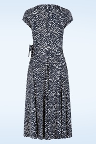 Vintage Chic for Topvintage - Topvintage exclusive ~ Layla Cross Over Dress in navy en gebroken wit 3