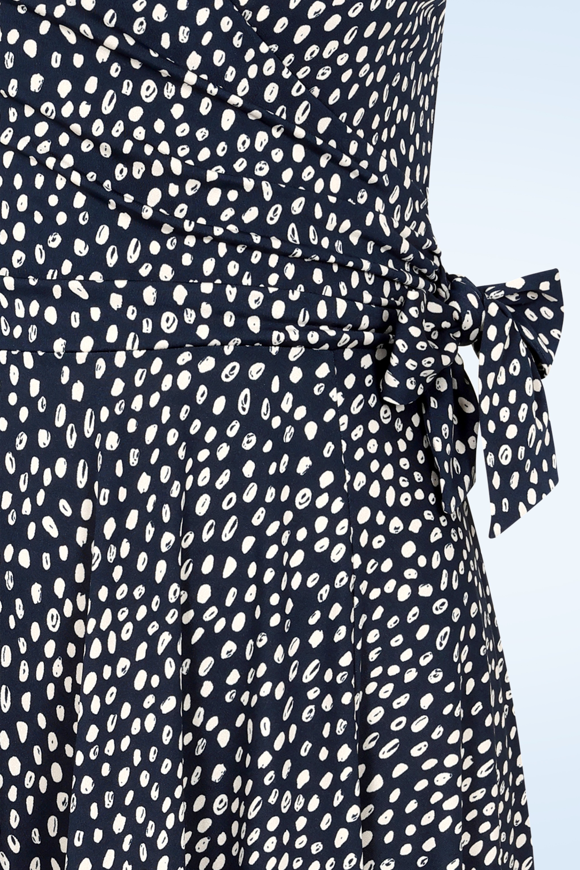 Vintage Chic for Topvintage - Topvintage exclusive ~ Layla Cross Over Dress in navy en gebroken wit 2