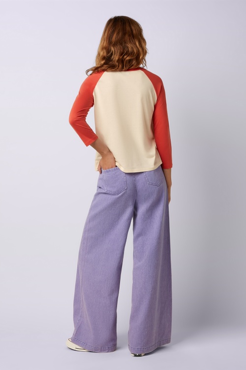 King Louie - Peppa Colored denim broek in lila 5