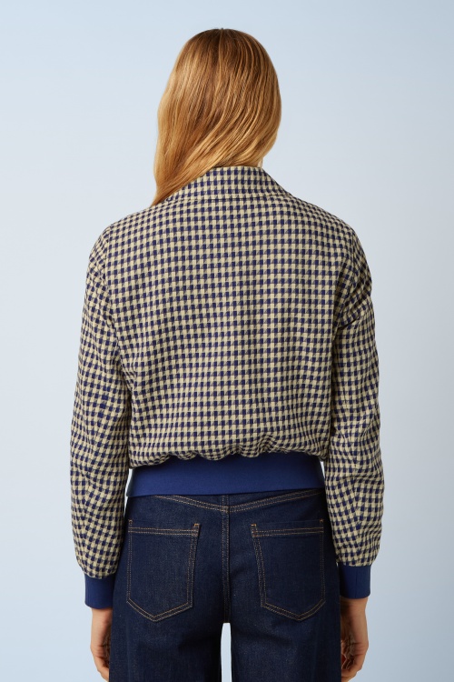 King Louie - Isa Pretty Check jacket in mazarine 6