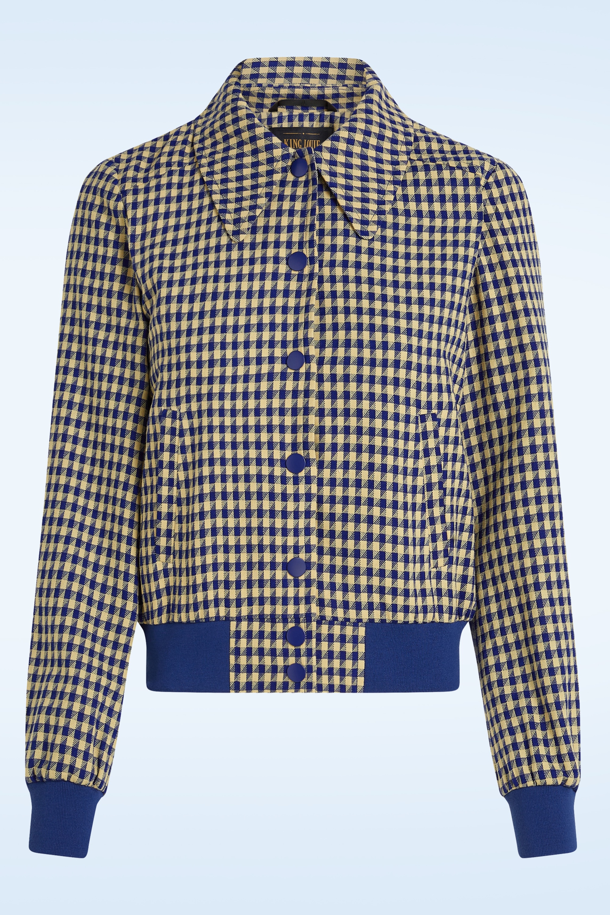 King Louie - Isa Pretty Check jacket in mazarine 2