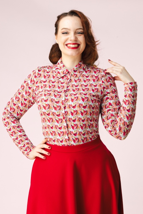Surkana - Sara lange mouw blouse in multi