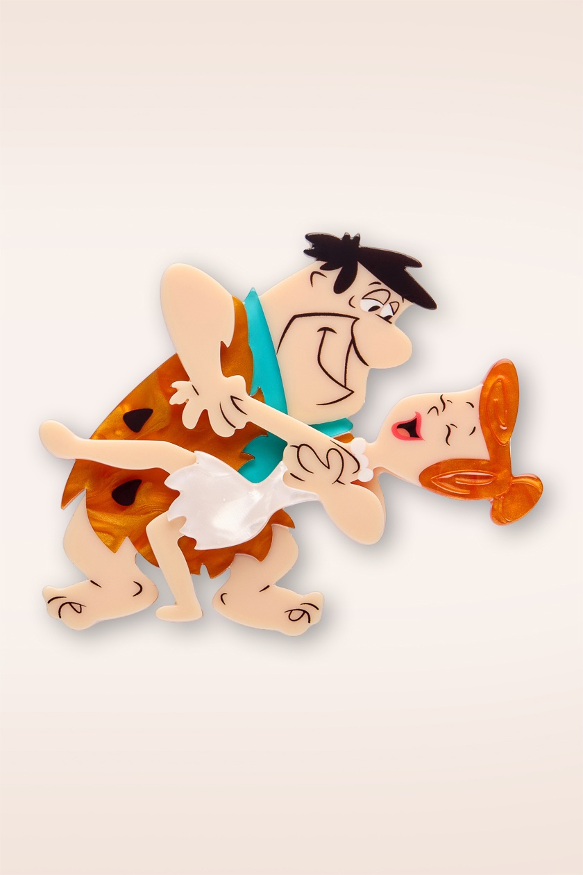 Erstwilder - Fred en Wilma broche