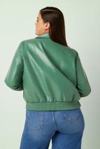 King Louie - Isa Shine jacket in neptune groen 3