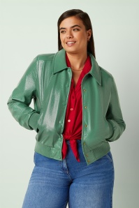 King Louie - Isa Shine jacket in neptune groen