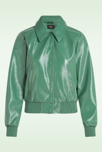 King Louie - Isa Shine jacket in neptune groen 2
