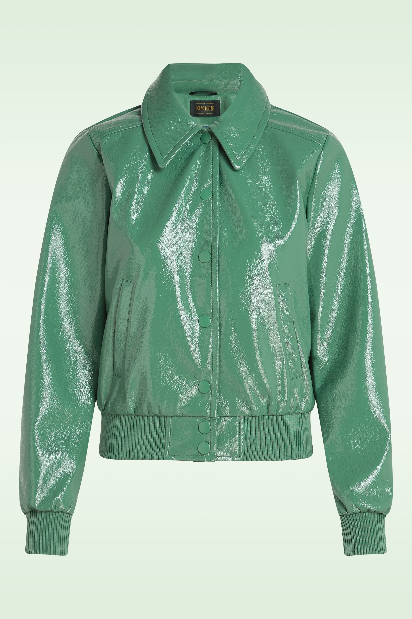 King Louie - Isa Shine jacket in neptune groen 2