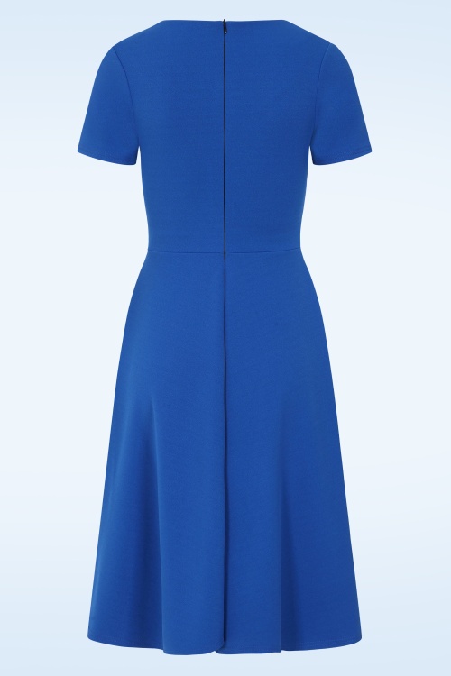 Vintage Chic for Topvintage - Topvintage exclusive ~ Julie swing jurk in koningsblauw 3